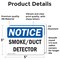 Signmission Smoke Duct Detector, 5 in W x Rectangle, Vinyl Decal OS-2PACK-NS-D-35-L-18349 - alternate 4